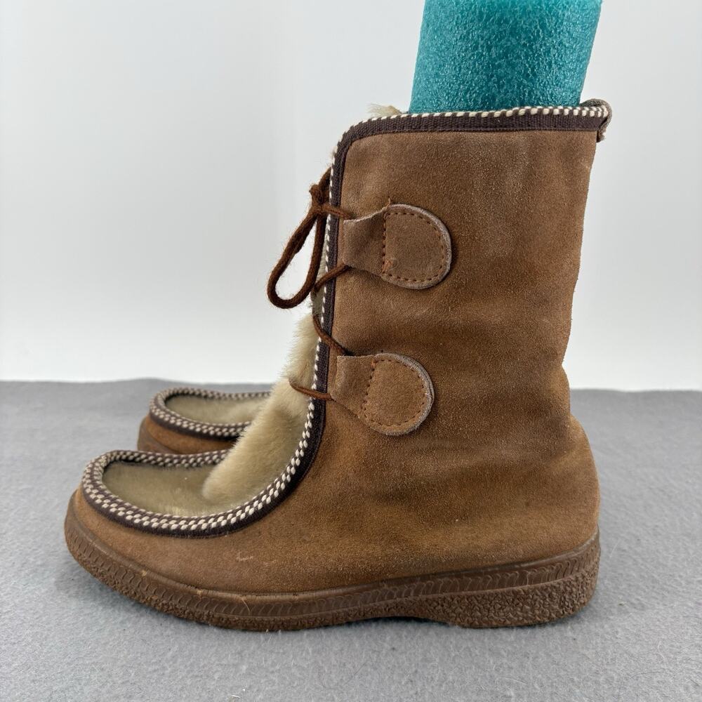 Vintage 60s Ski Lounger Apres Ski Snow Boots Made In Italy Size EU 38 US 7.5-8